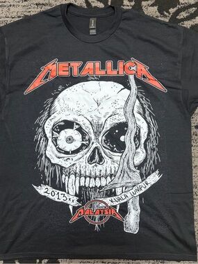 Black Metallica Malaysia 2013 Skull Graphic Tee
